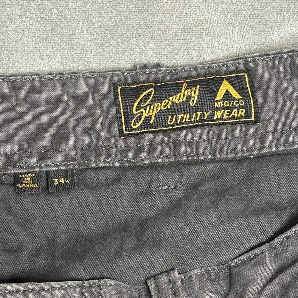 Superdry - Men's Heavy Cargo Shorts Sz 34 - Picture 6 of 8